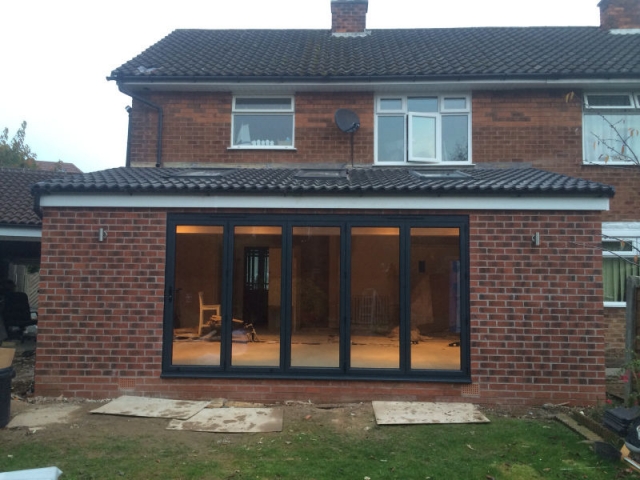 Bi-fold Doors installed by Stockport Construction Ltd